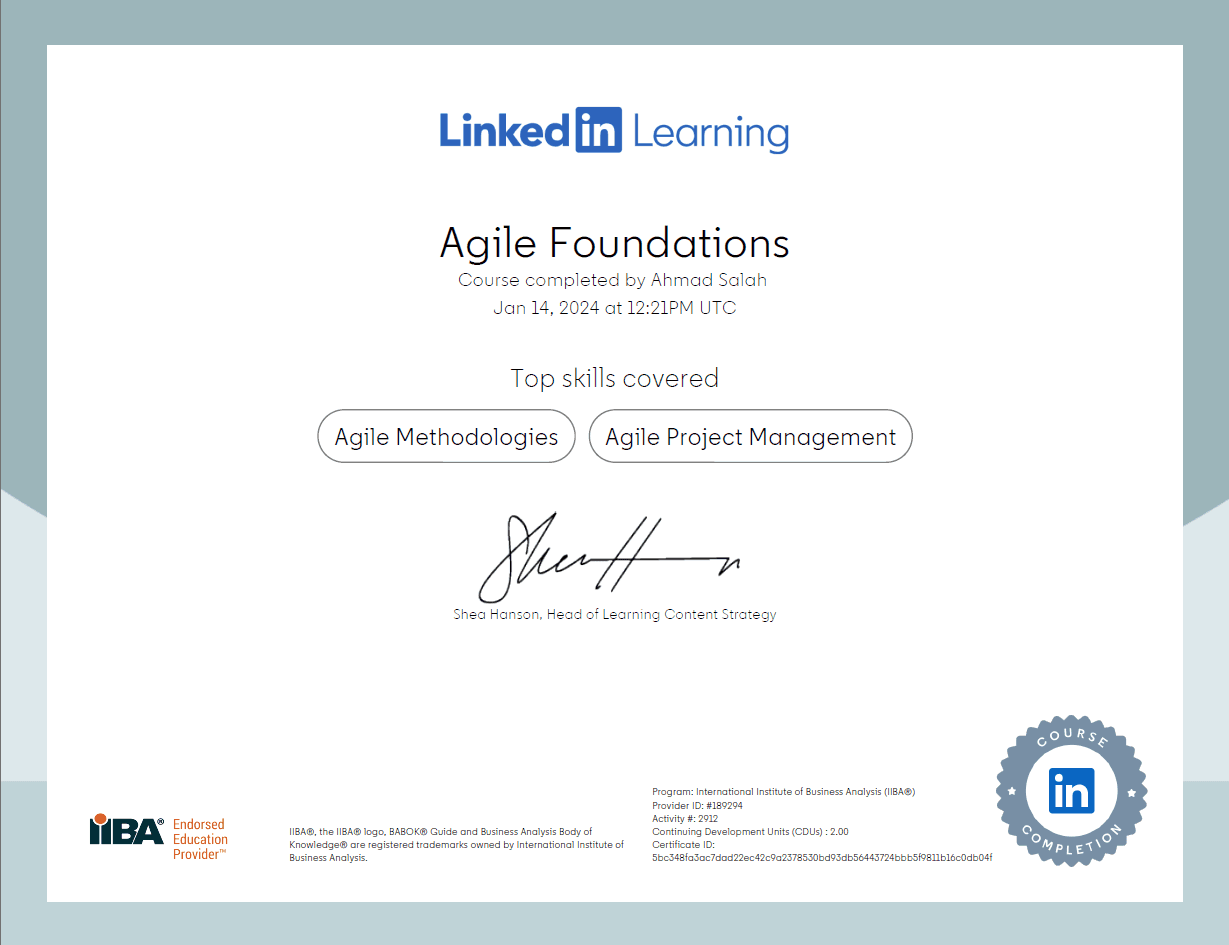 Agile Foundations (LinkedIn Learning)