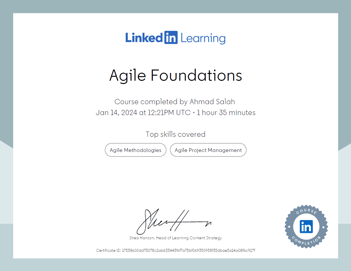 Agile Foundations (LinkedIn Learning)