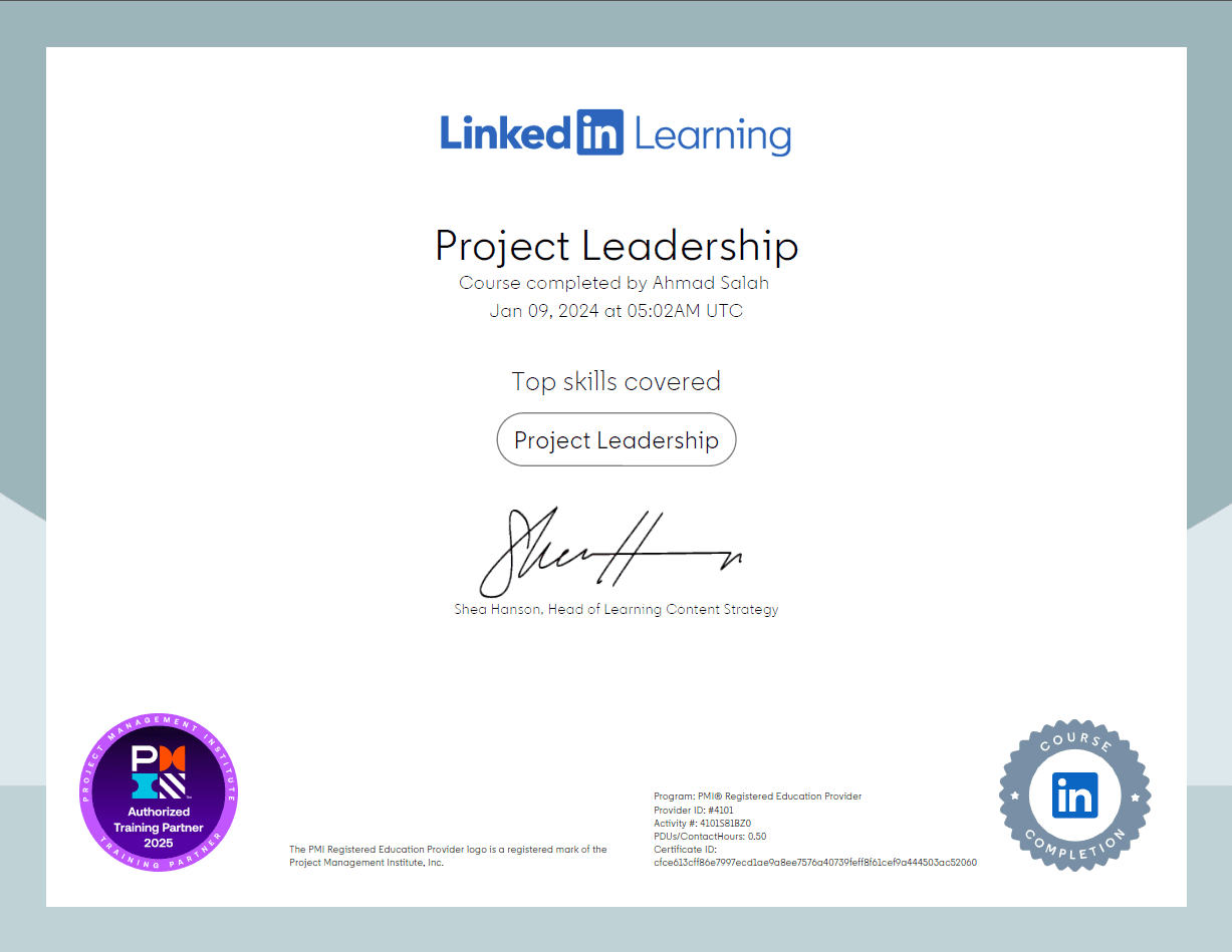 Project Leadership (LinkedIn Learning)